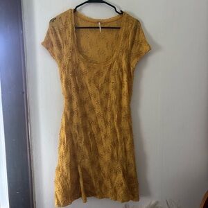 Yellow Lace Free People Dress